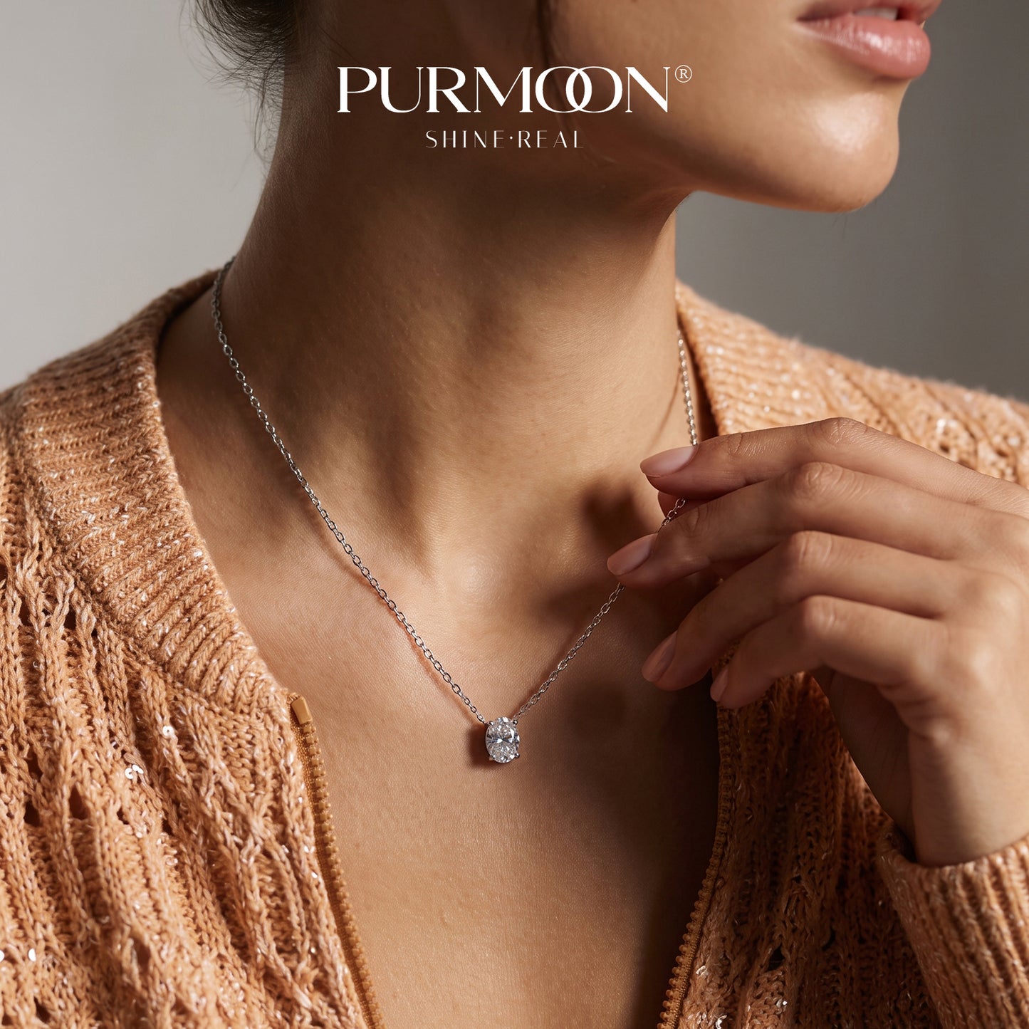 Oval Spark Necklace